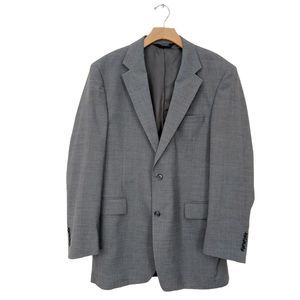 Jos. A. Bank Mens Blazer Sport Coat 42L Gray 100% Wool Two Front Button Casual